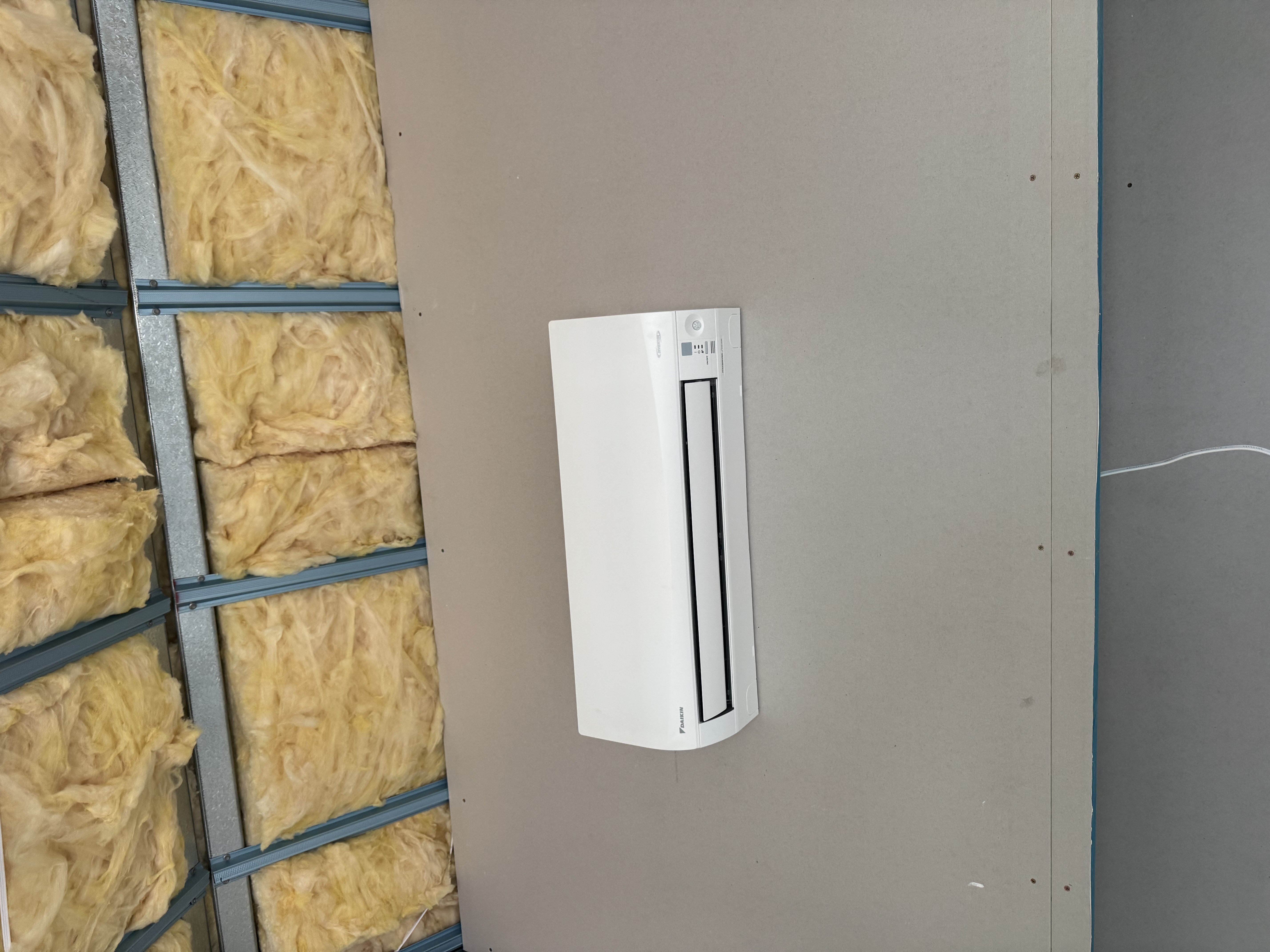 Daikin high-wall split-system indoor unit fitted during building work at Mt Victoria
