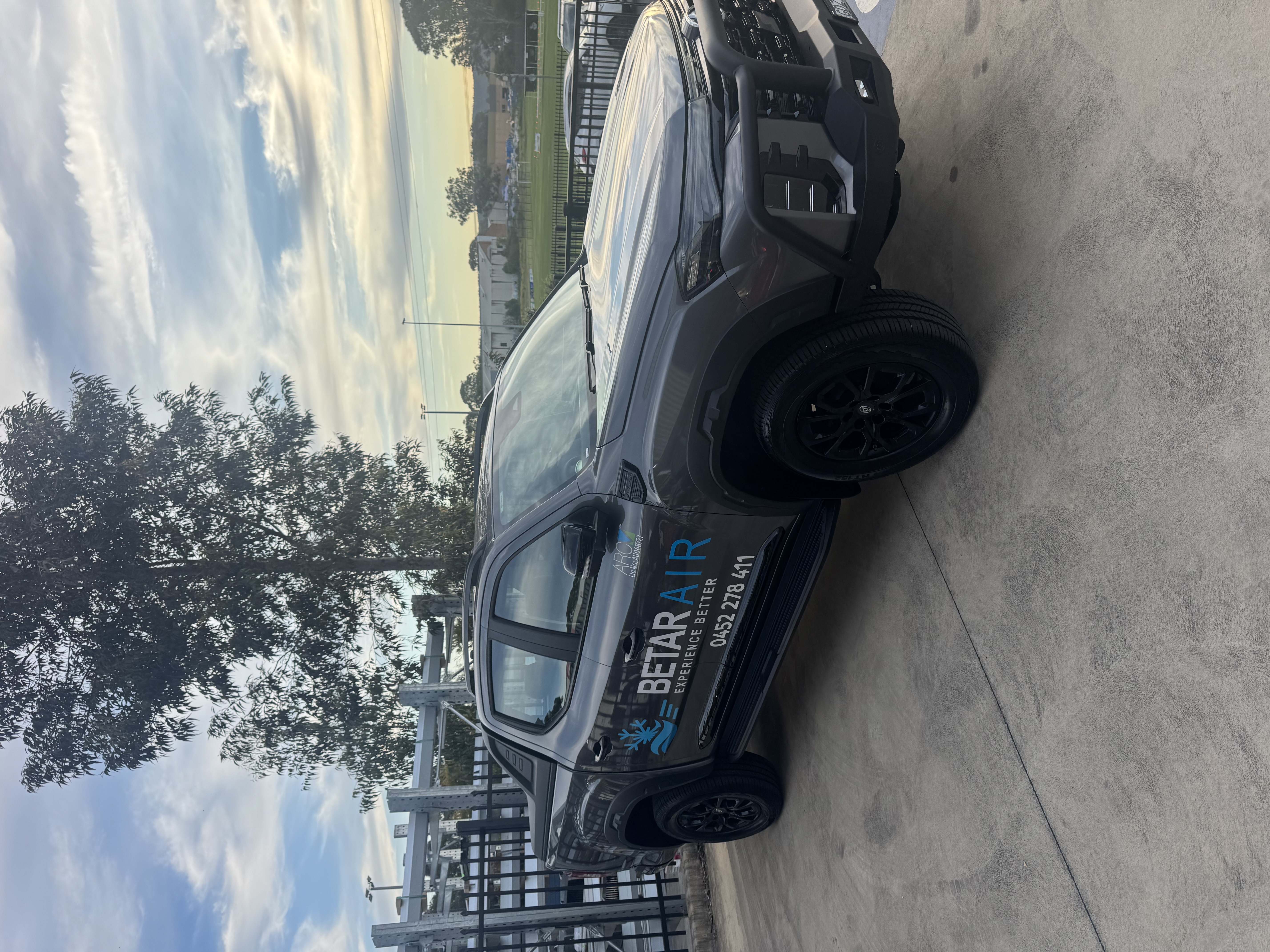 Another view of a Betar Air branded ute