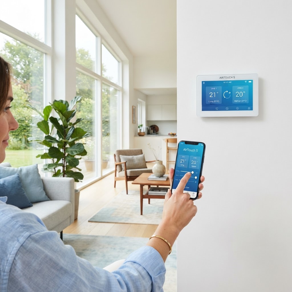 AirTouch 5 smart climate control in a modern home