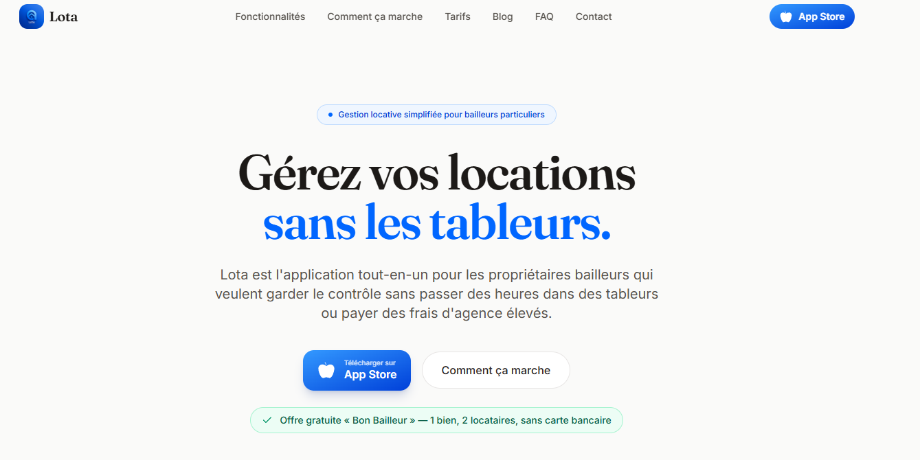 Lota — App gestion locative