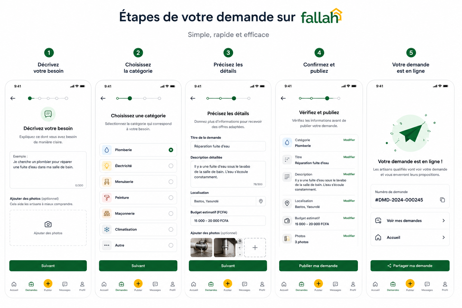 Fallah — Application mobile — Services