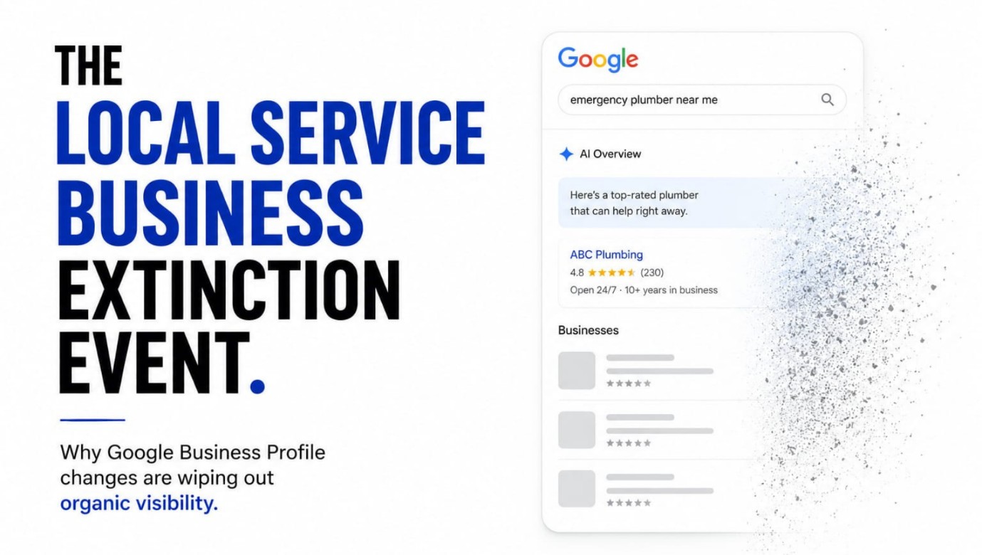 The Local Service Business Extinction Event: Why Google Business Profile Changes Are Wiping Out Organic Visibility