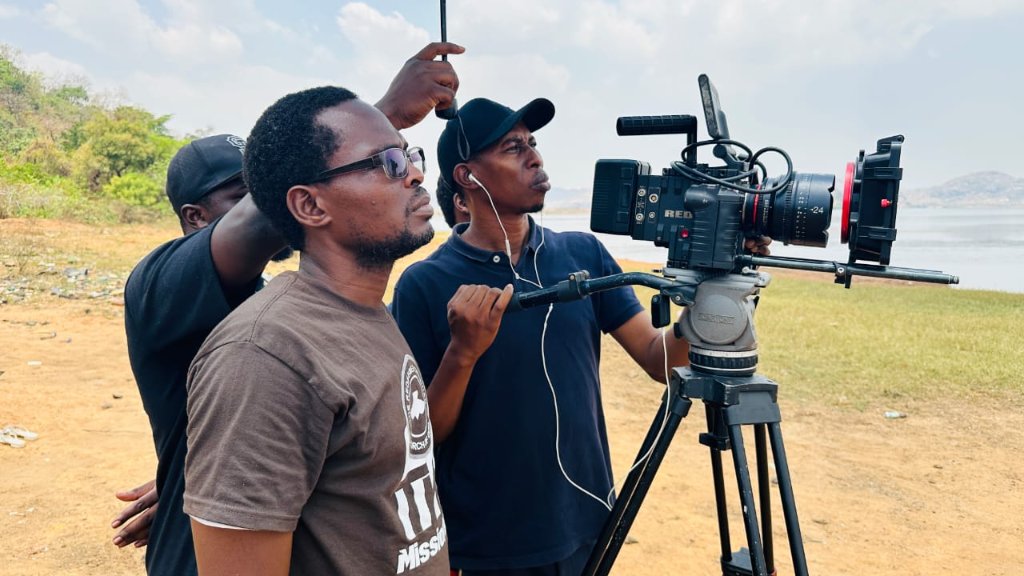Director Felix Bankole on set