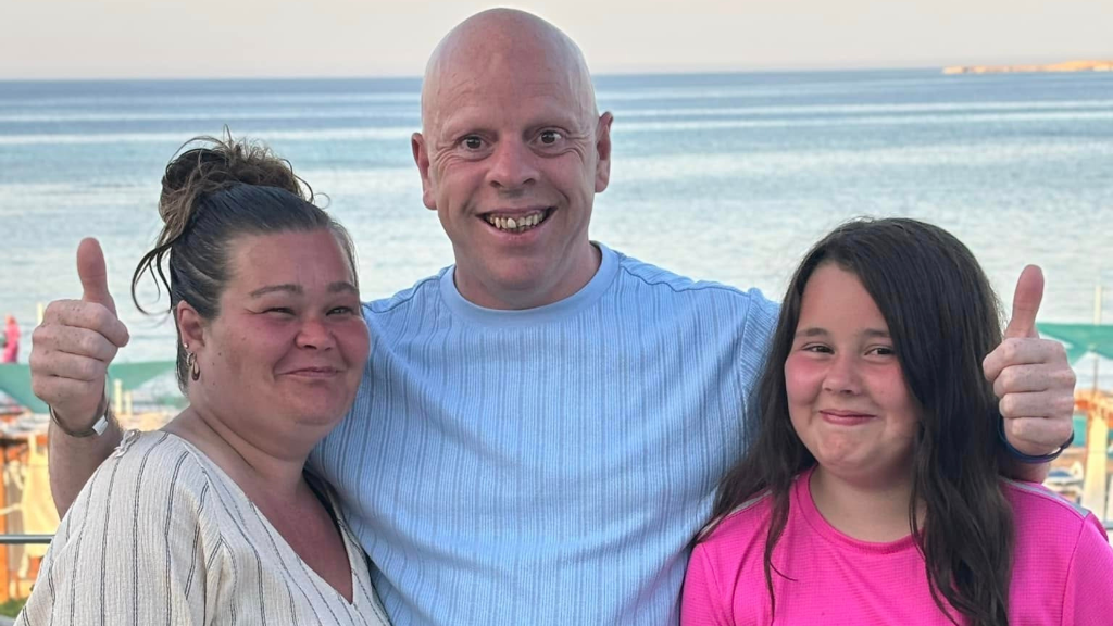 Ste and his family in Hurghada