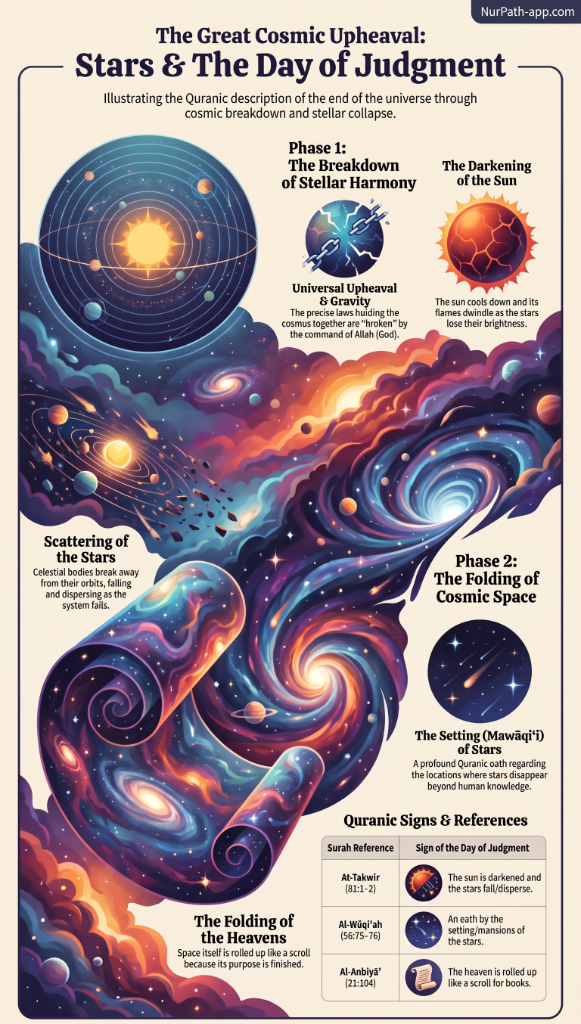 The Great Cosmic Upheaval: Stars & The Day of Judgment