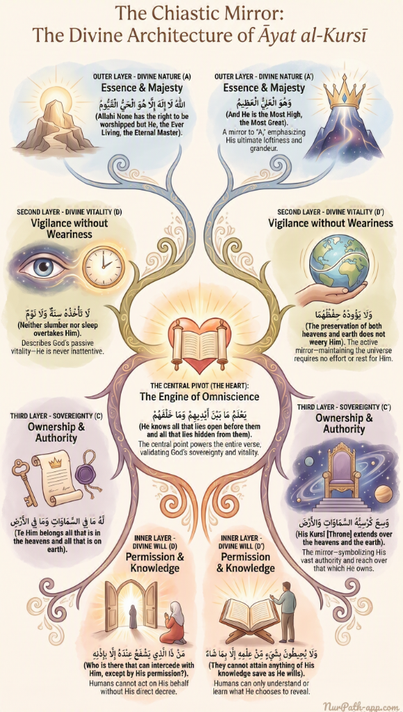 The Chiastic Mirror — The Divine Architecture of Āyat al-Kursī