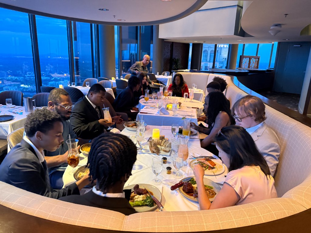 Students dining at The Sun Dial in Atlanta