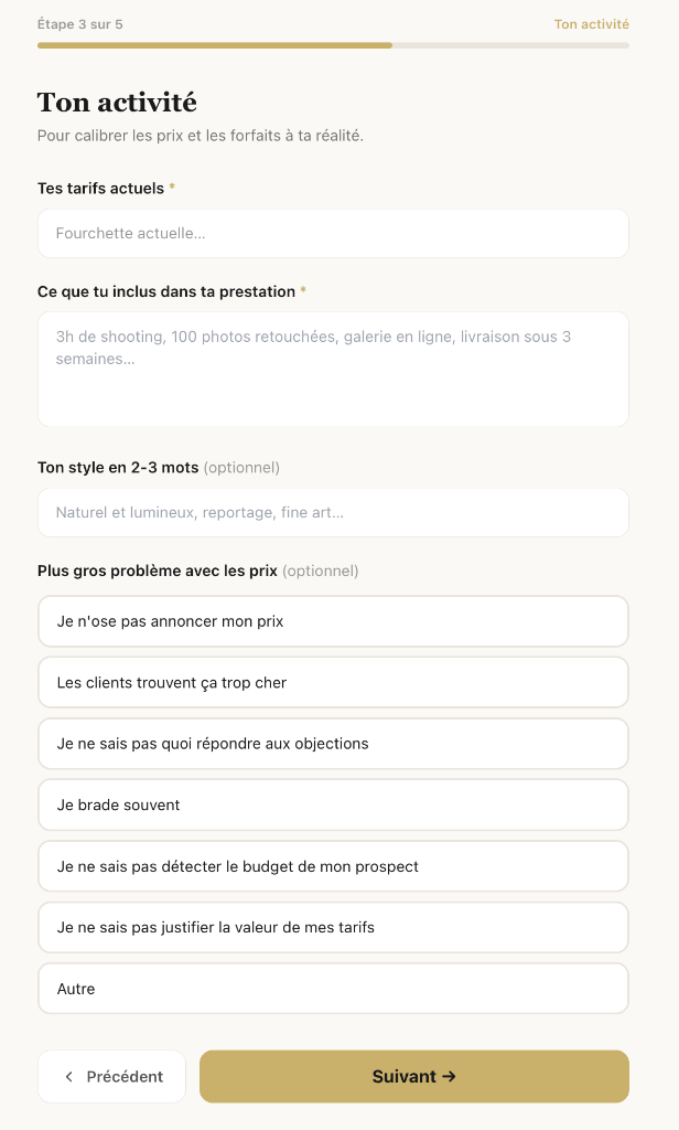 Étape 3