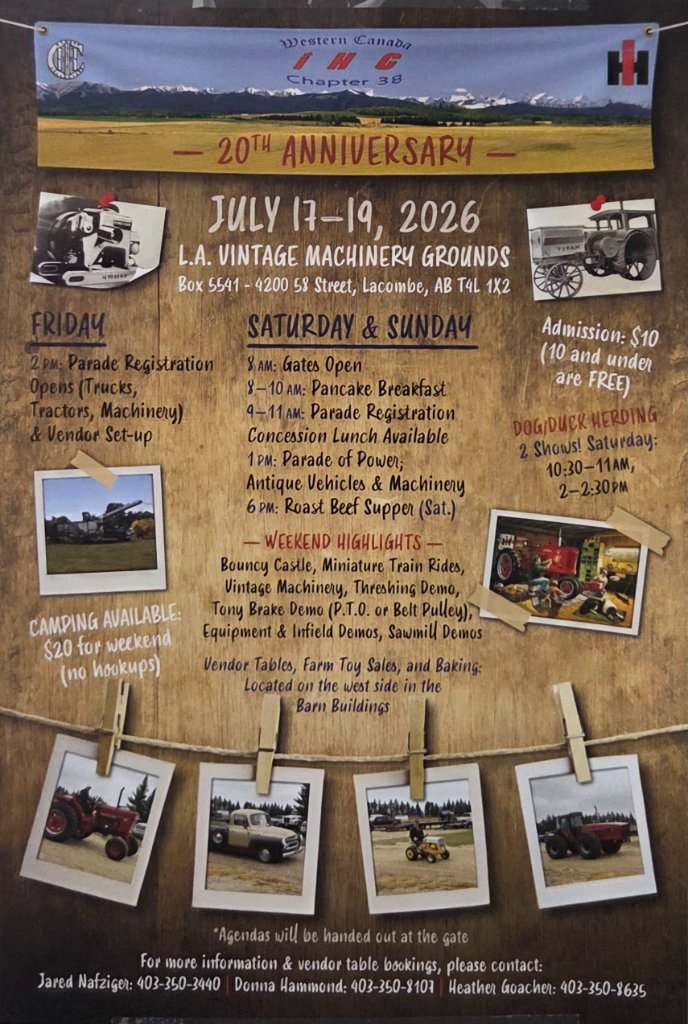 International Harvester equipment on display at the club grounds