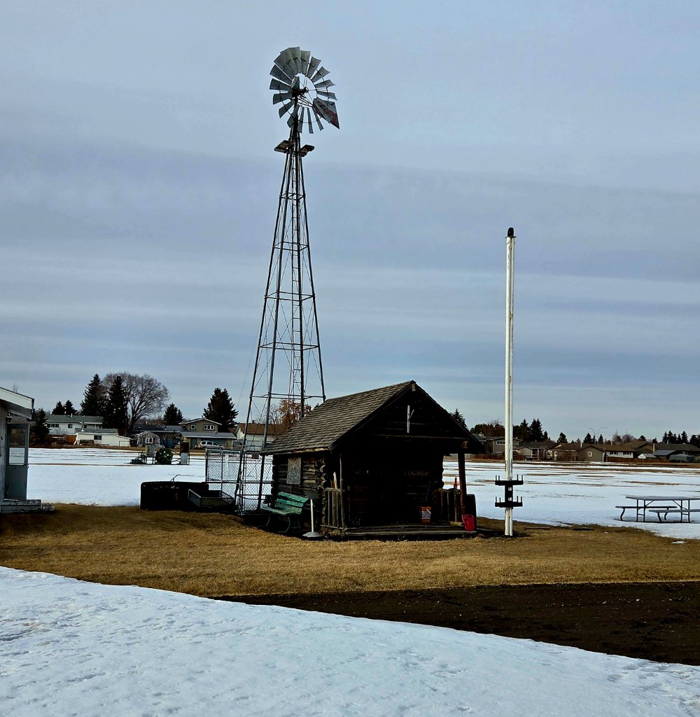 Show Grounds — Windmill & Log Cabin