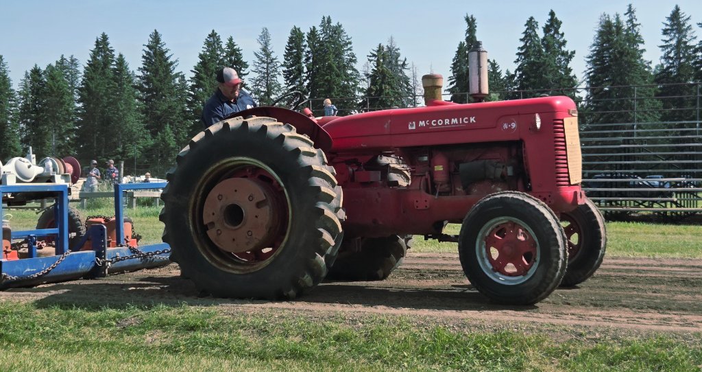 Red McCormick Farmall M tractor from the 2026 IH Show