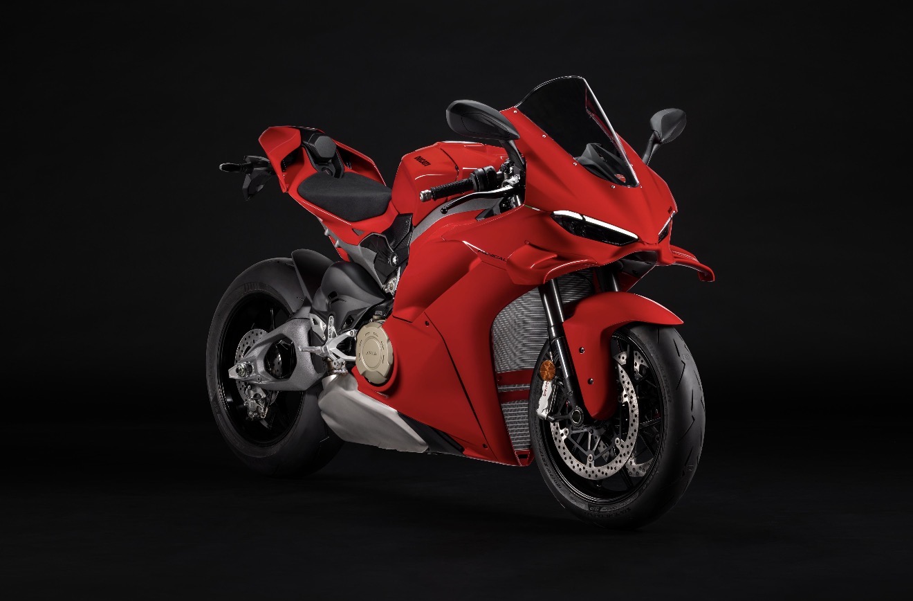 Modern Ducati Panigale V4 in red