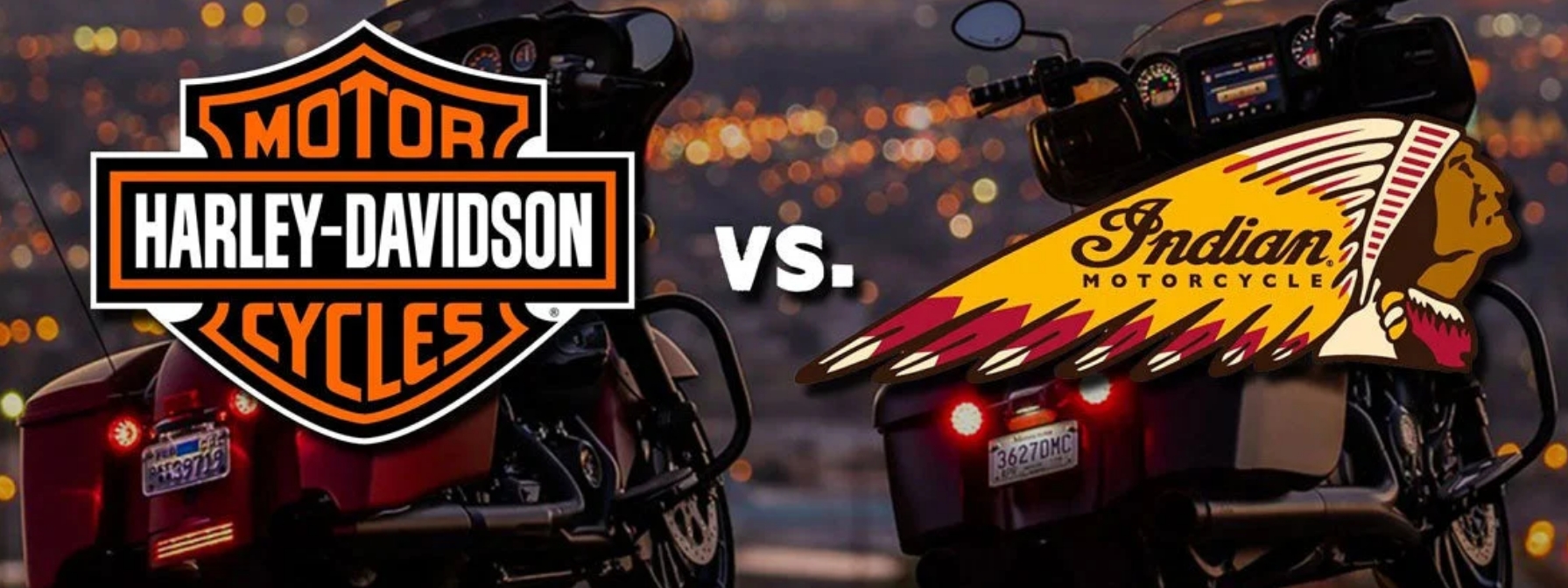 Harley-Davidson vs. Indian VS logo composite