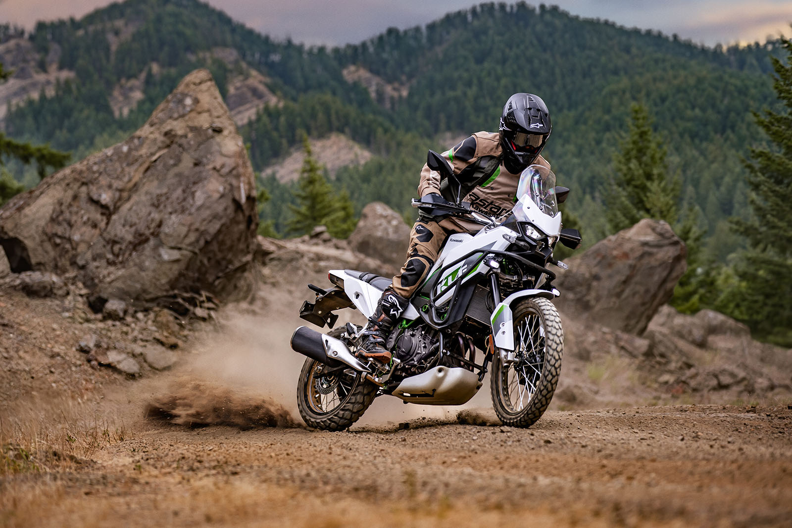 Adventure motorcycle riding off-road