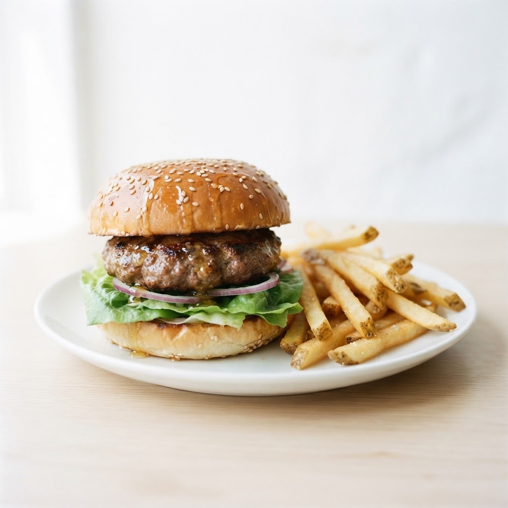 BF4 - Honey Lemon Burger w/ fries