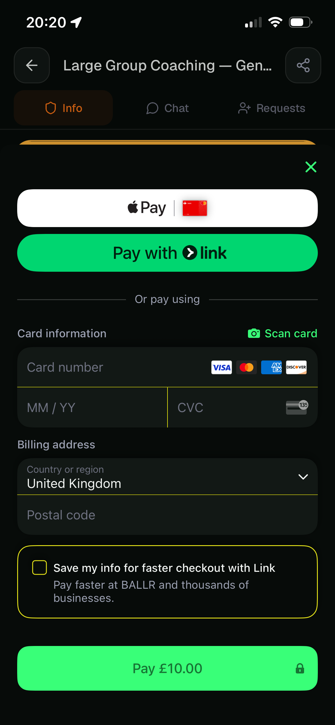Pay instantly