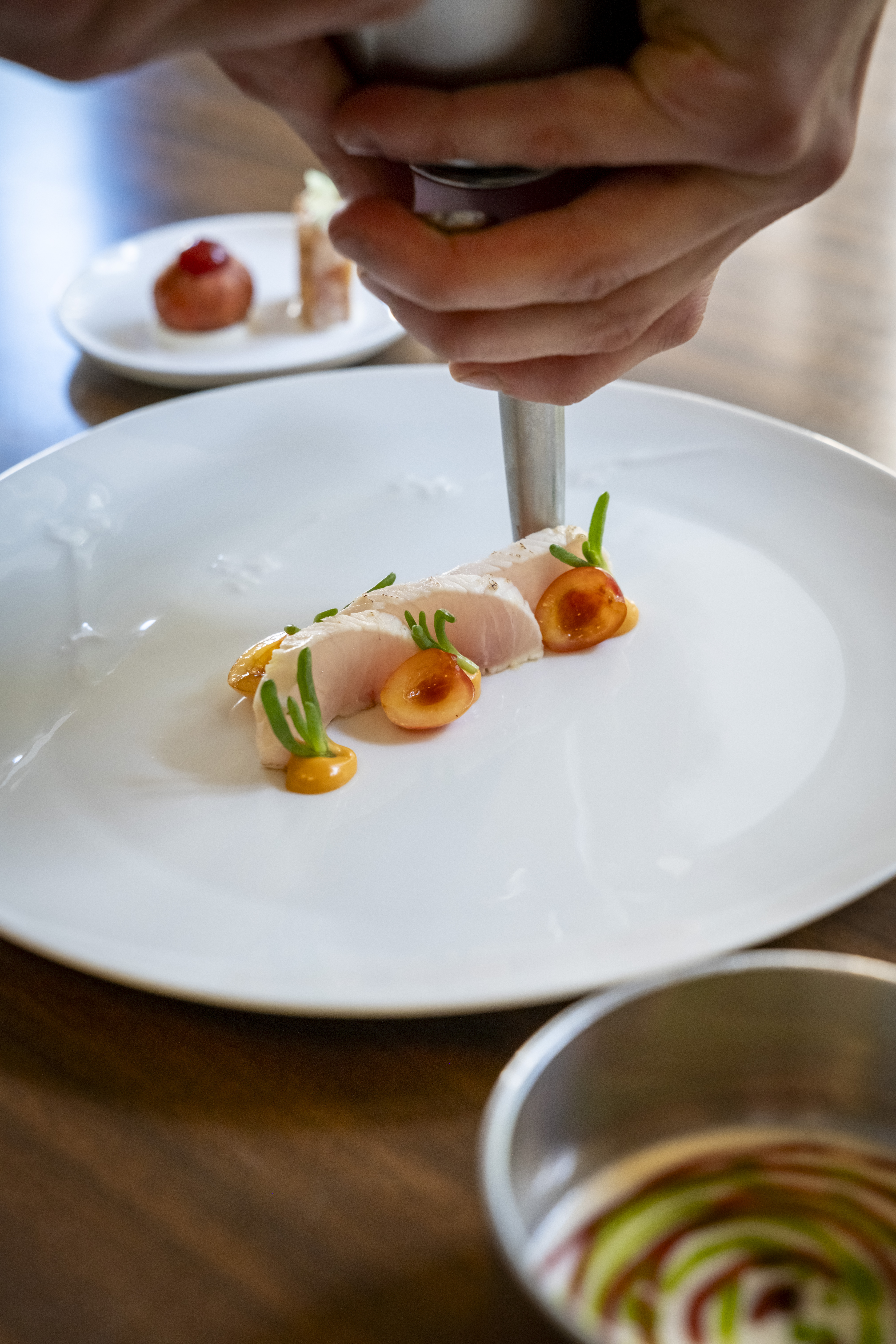 Pesce / Prugna / Salsa Dorata