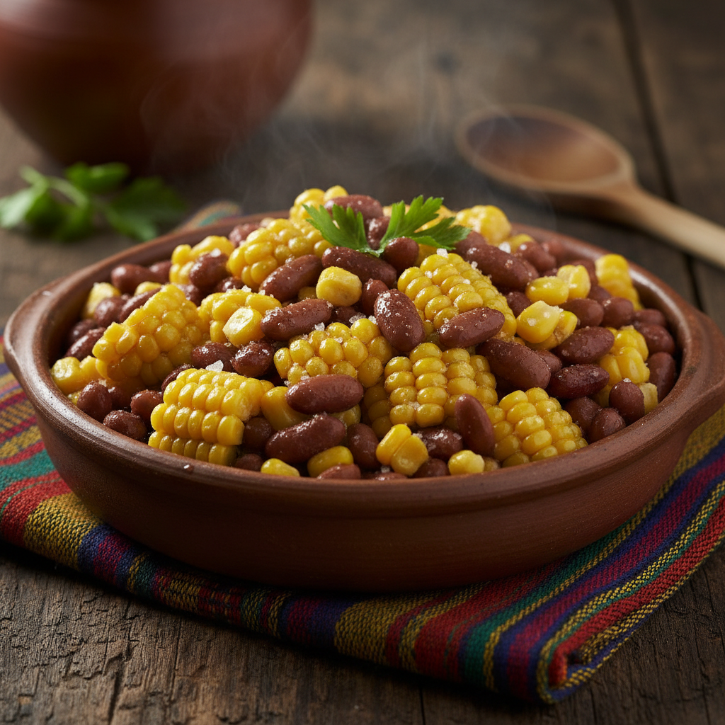 Boiled Corn and Beans