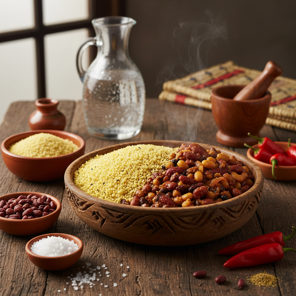 Garri with Beans