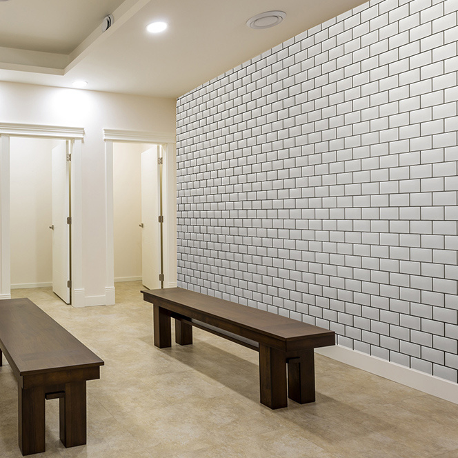 White Metro Tiles Cladding
