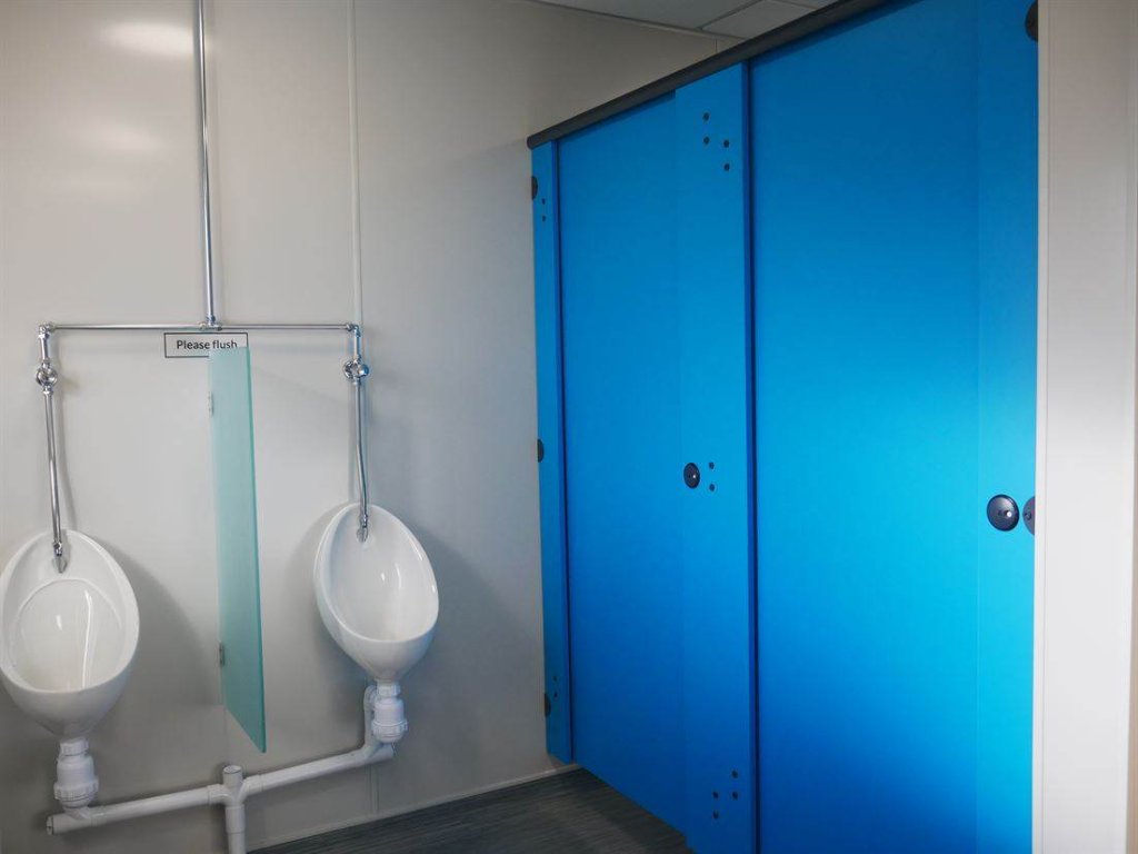 Hygienic Gloss Finish — Men's Toilets