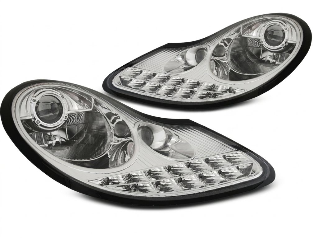 Chrome Projector Headlights — 996 / 986 — Lion Tuning Porsche lighting_front part