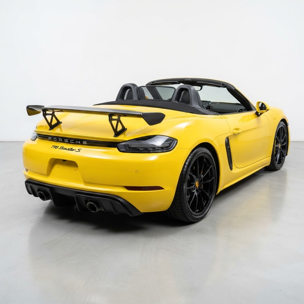 GT4-Style Carbon Fibre Rear Trunk Spoiler — Porsche 718 Cayman & Boxster (982) — MONTFORD