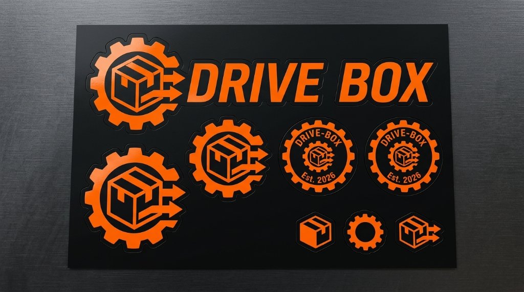 Drive-Box exclusive sticker sheet designs - Porsche car enthusiast collectible included every month