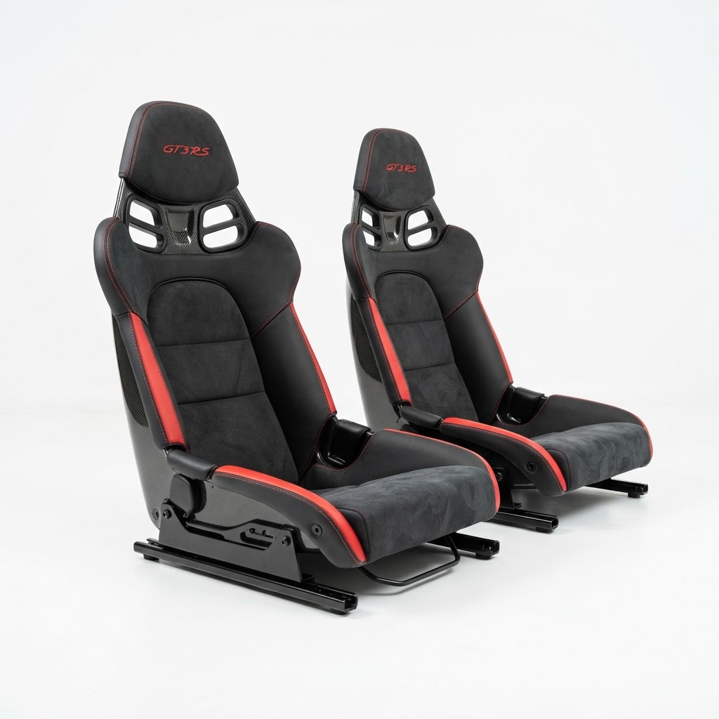 Lightweight Carbon Fibre Racing Bucket Seats — Fits Porsche 911 Carrera 4S / 997.1 / 997.2 / GT2 / GT3 RS