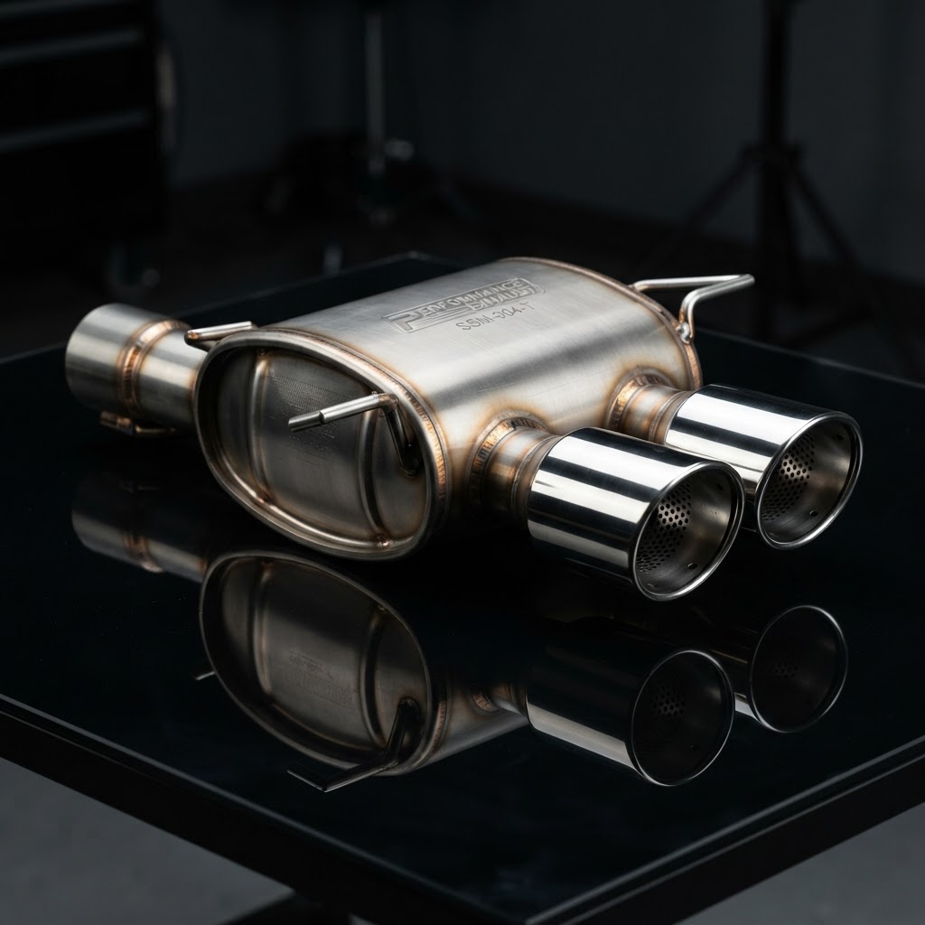 987 Cayman / Boxster Sport Exhaust Muffler — AM Car Parts Porsche exhaust part