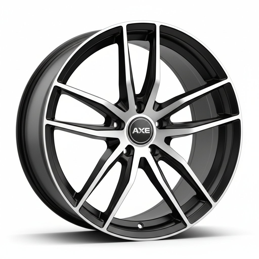 AXE EX55 — 10.5J x 22" | 5x112 | ET32 | Gloss Silver & Polished | Fits Porsche Macan / Cayenne 92A / Panamera (5x112)