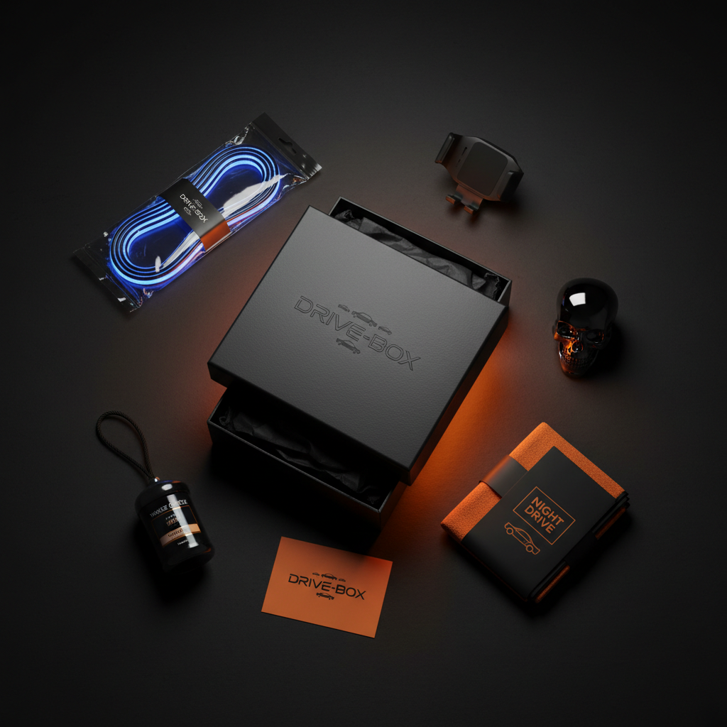 Drive-Box October 2025 — Night Drive themed Porsche subscription box with official merchandise and collectibles