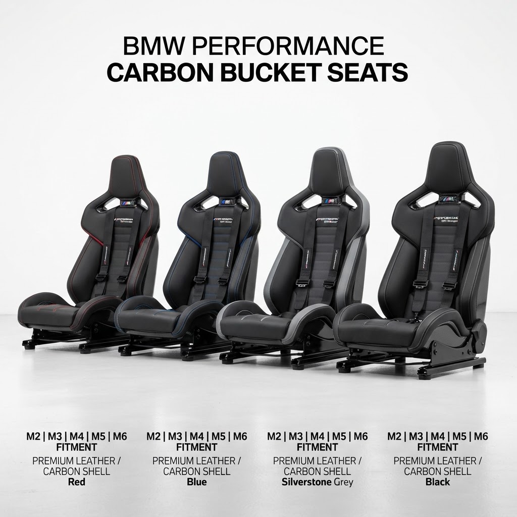 Premium DOS Carbon Fibre Bucket Seats — Fits BMW M2/M3/M4/M5/M6 (G/F Series)