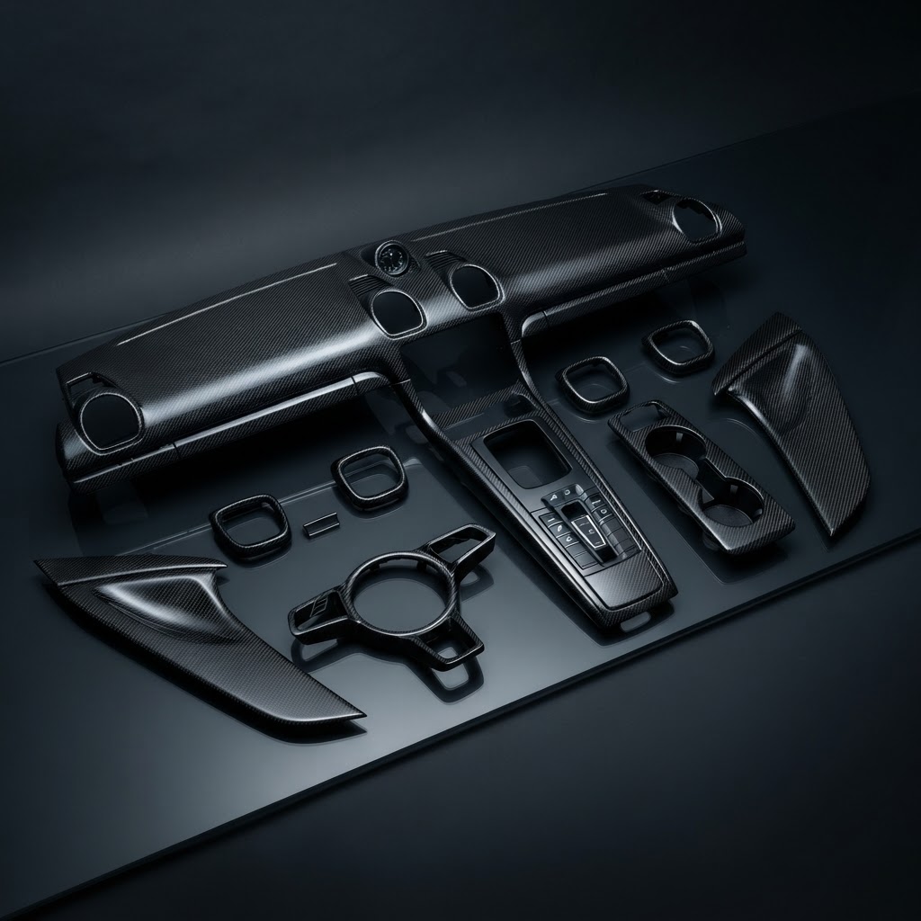 987 Cayman Carbon Fibre Dash Trim Kit — Aftermarket Porsche interior part