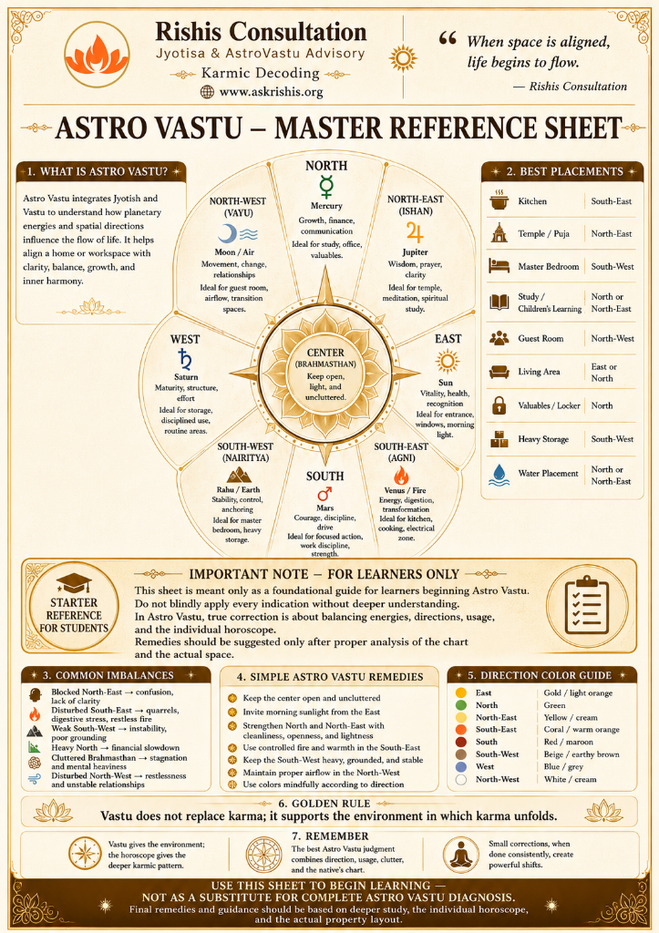 AstroVastu – Master Reference Sheet