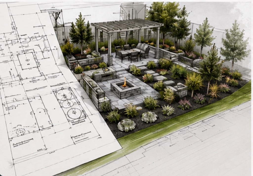 Landscape design plan for Ogden Utah home