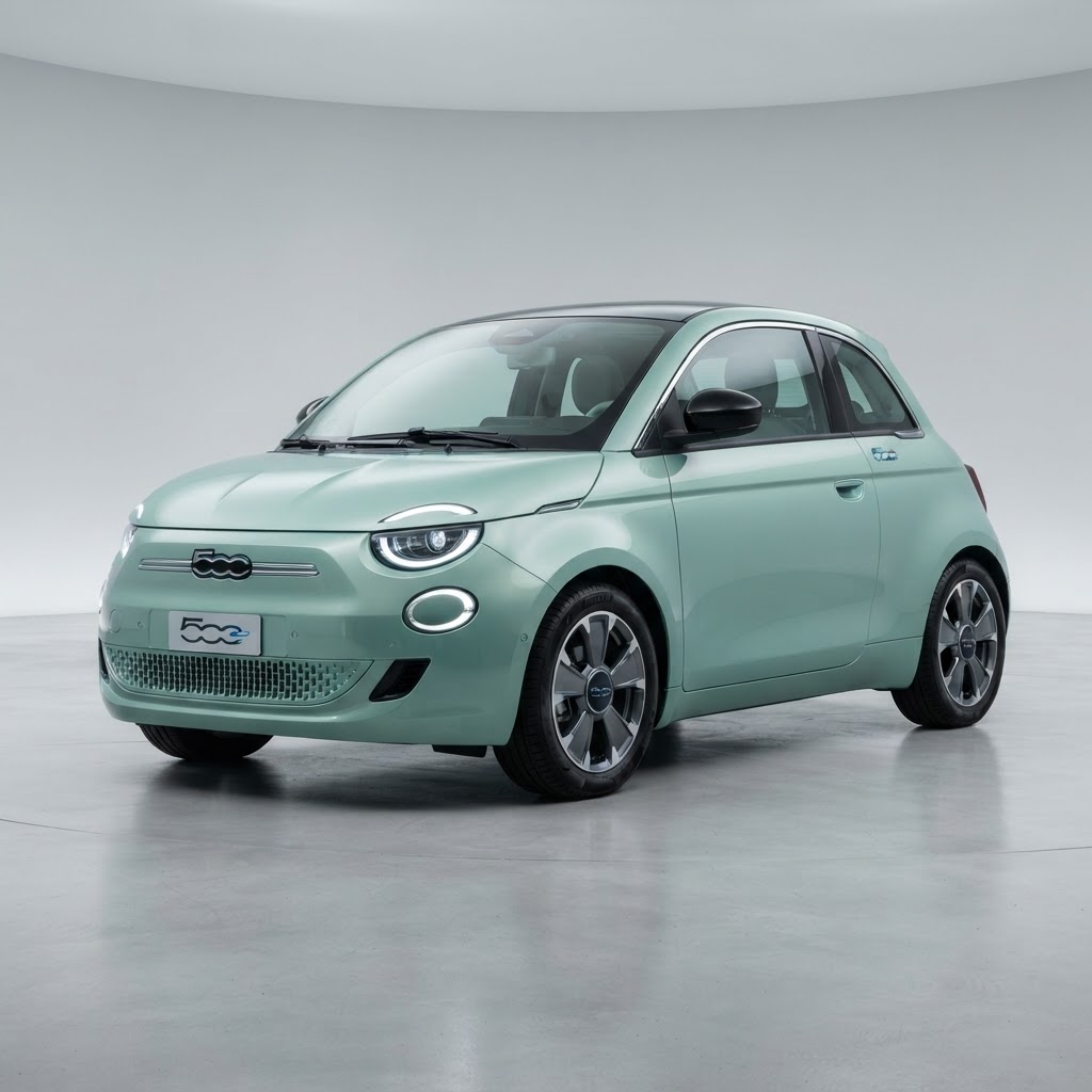 2025 Fiat 500e — tre quarti anteriore