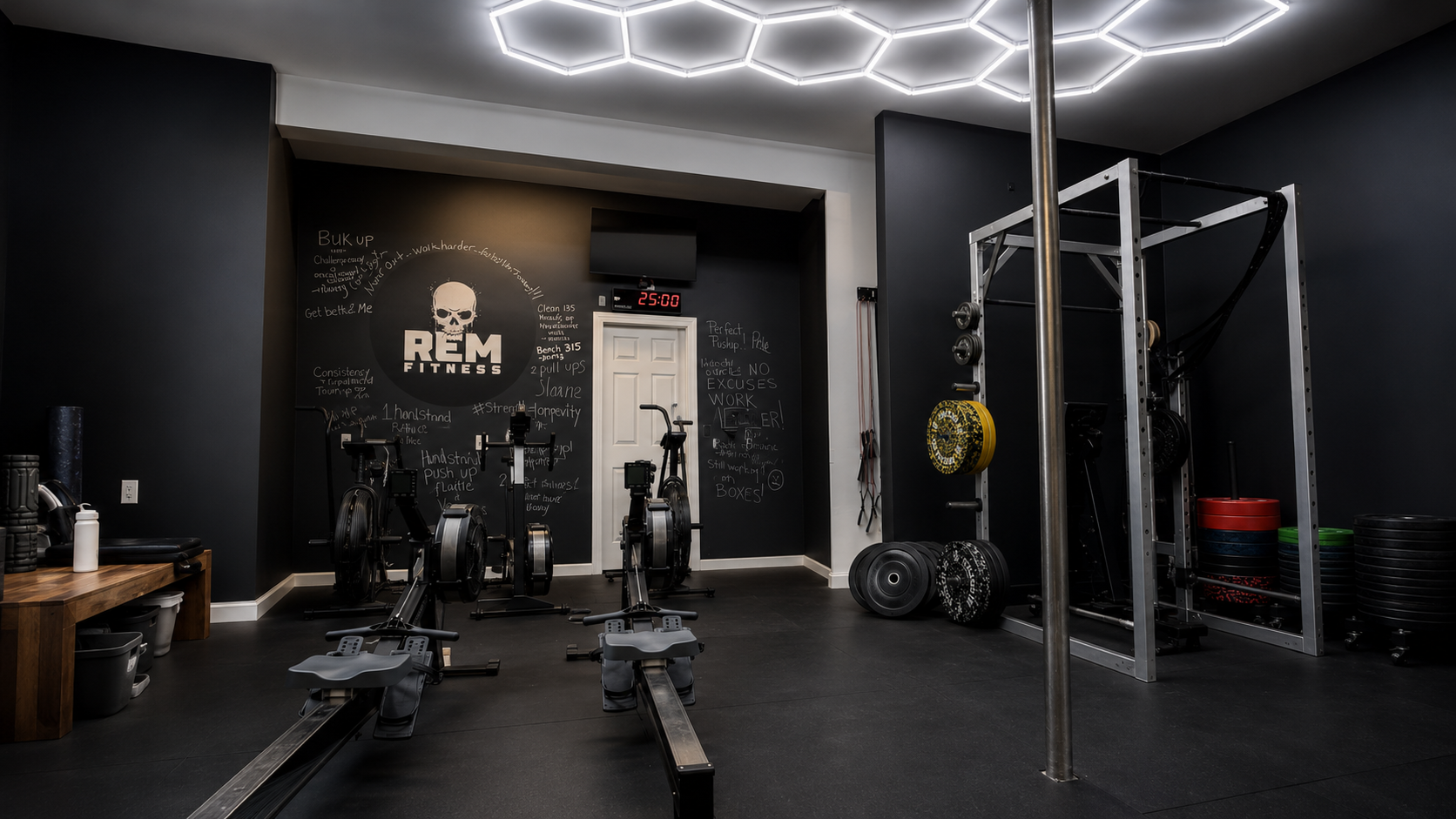 Athletes training at the REM Fitness facility