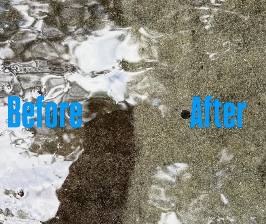 Concrete surface pressure washed clean — Wayne, NJ