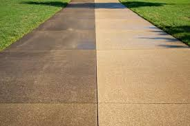 Driveway pressure washing before and after — Wayne, NJ