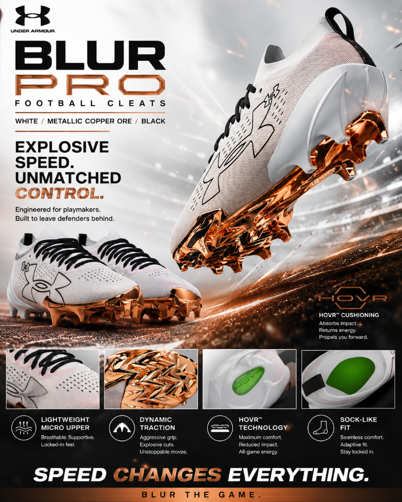 Under Armour Blur Pro Football Cleats — Speed Changes Everything