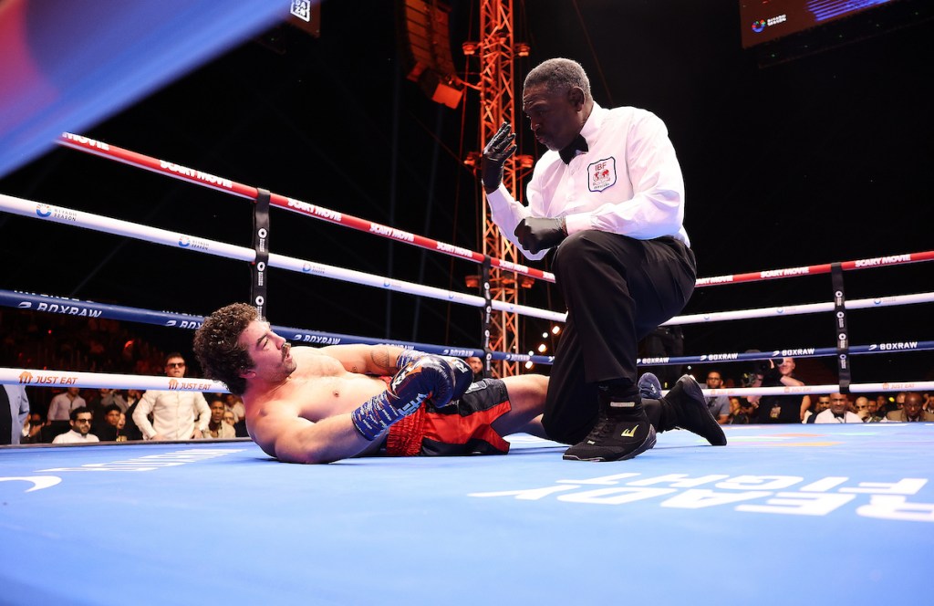 Richard Torrez Jr. down on the canvas
