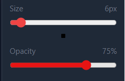 Brush settings