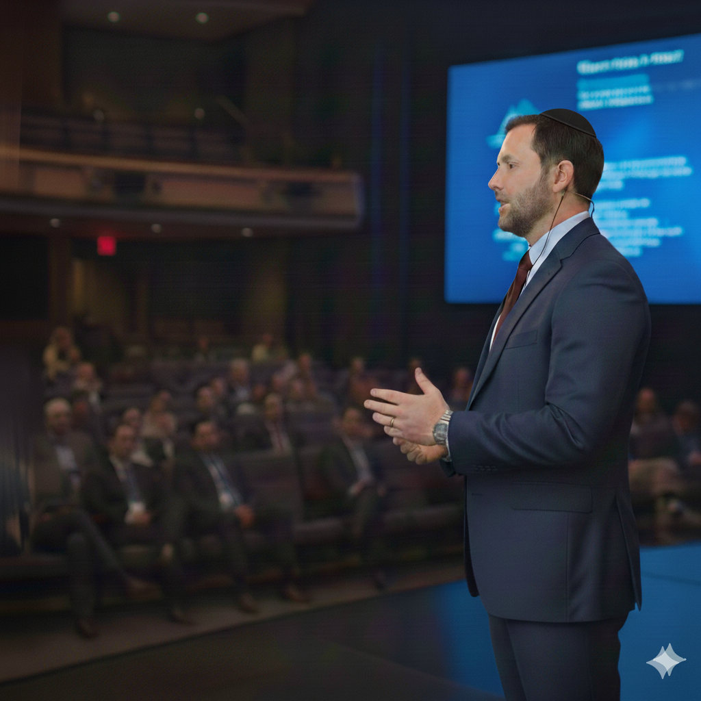 Moshe Alpert presenting financial planning strategies at Ceremian Financial
