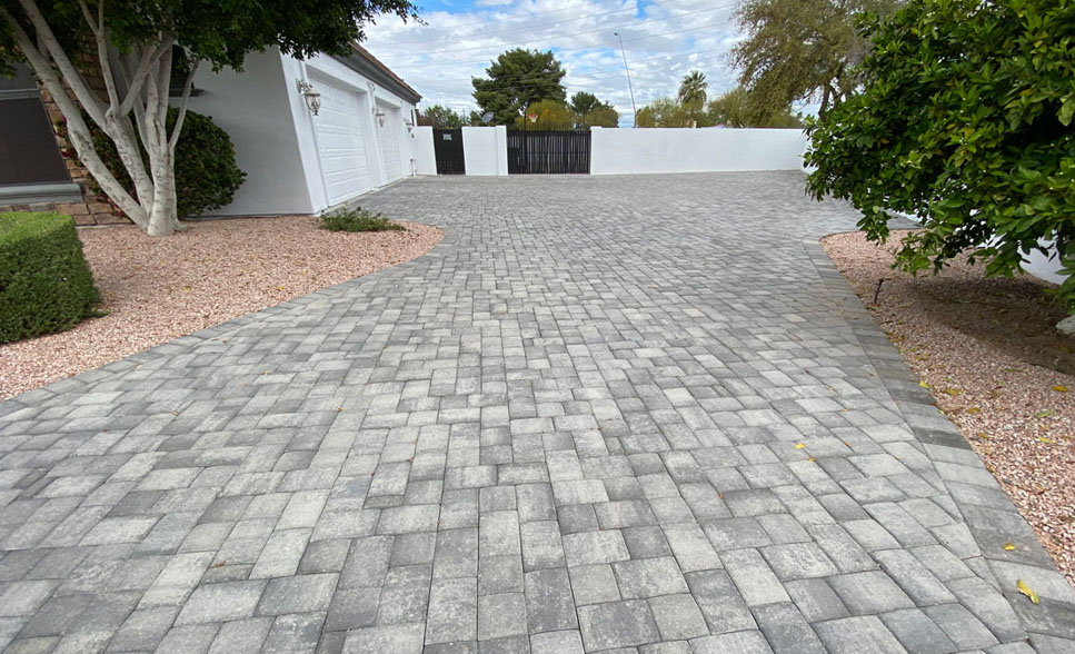 Tumbled Paver Driveway