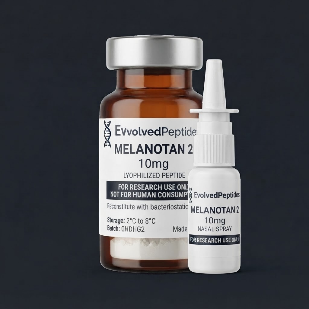 Evolved Peptides Melanotan 2 10mg Nasal Spray research vial