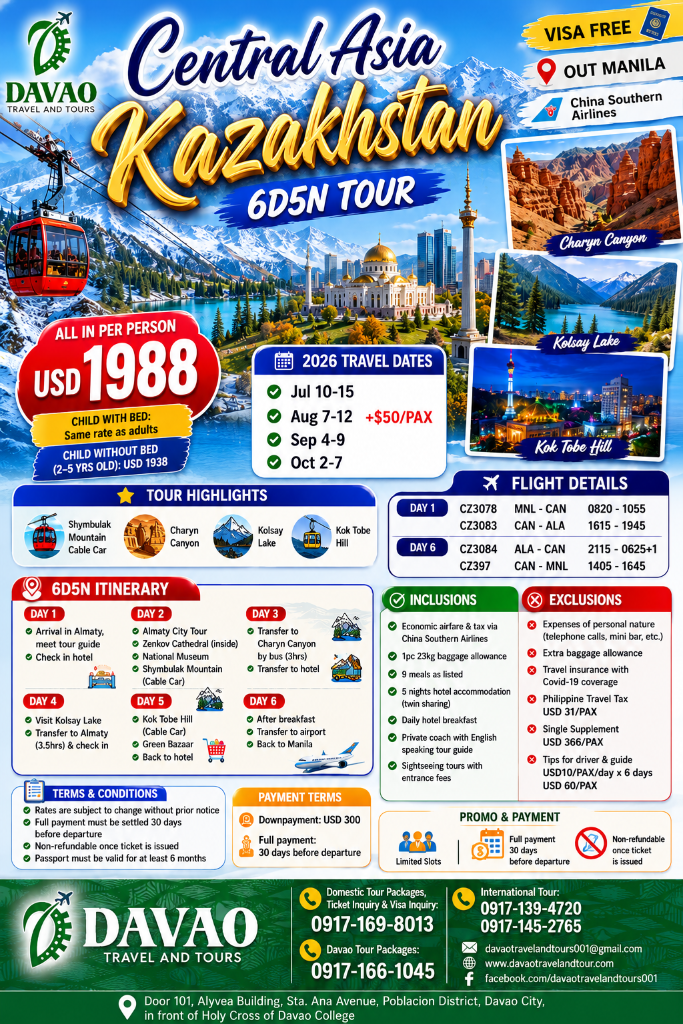 Central Asia Kazakhstan 6D5N Tour