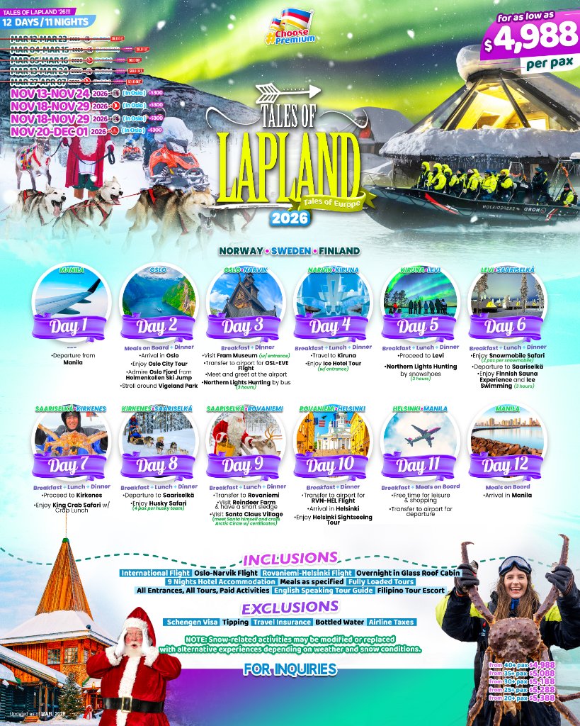 Tales of Lapland 12D11N (2026)