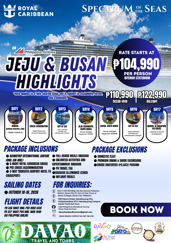 Jeju & Busan Highlights Cruise (7D6N β Spectrum of the Seas)