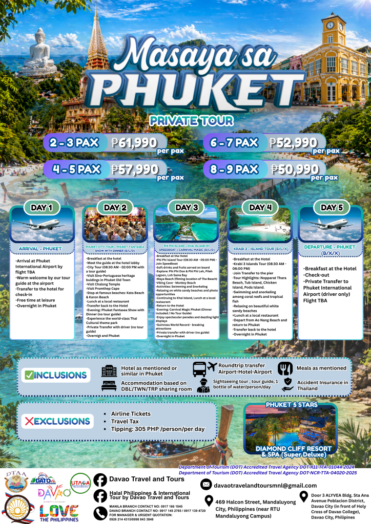 Masaya sa Phuket (5D4N Private Tour)